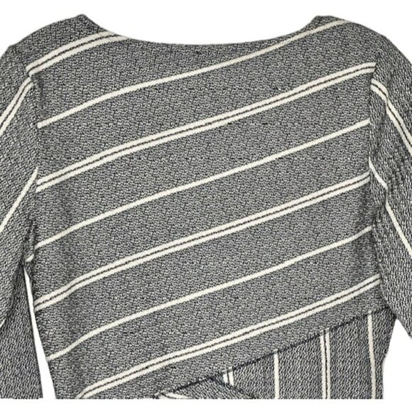 Maeve for Anthropologie Faux Wrap Top Sheath - Navy/Cream - Small - Picture 8 of 12